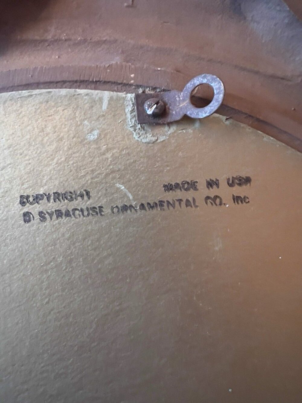 MCM Americana Eagle Convex Wall Mirror Federal 21" Original Tag Syroco Inc USA - Picture 5 of 9